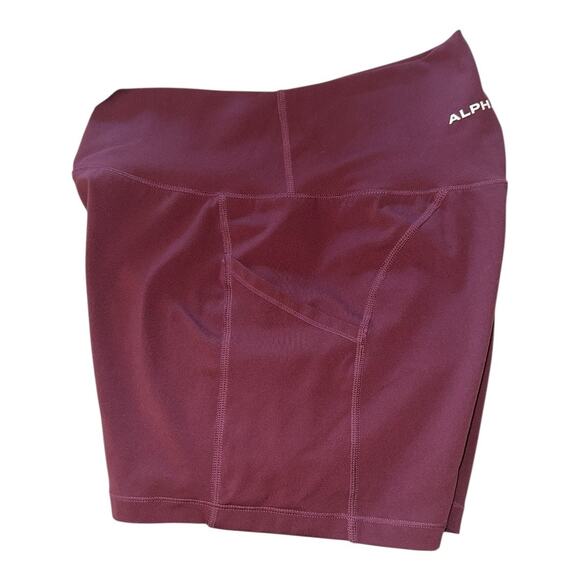 Alphalete womens small Surface Pocket Shorts Violet high waisted activewear - Picture 3 of 8